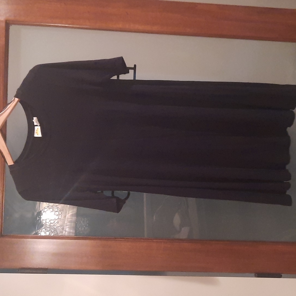 Womens short sleeve black dress